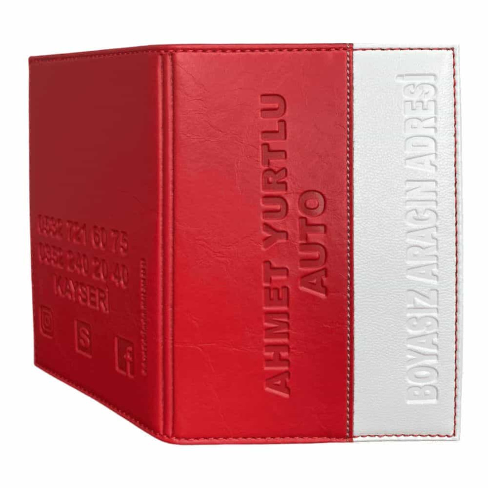 Çift Renk Suni Deri Ruhsat Kılıfı 500 Adet